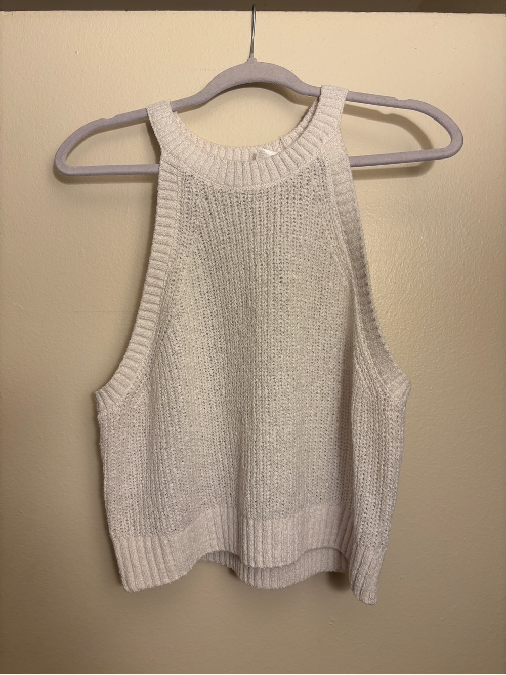 H&M white Knit Racerback Tank Top